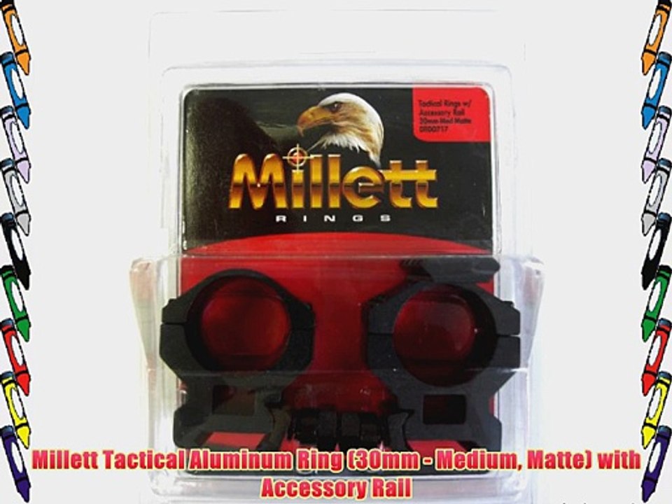 Millett Tactical Aluminum Ring (30mm - Medium Matte) with Accessory Rail