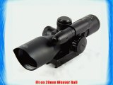 AR15 2.5-10X40 Tactical Rifle Scope with Green Laser Dual Illuminated