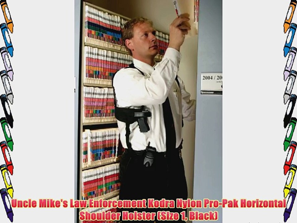 Uncle Mike's Law Enforcement Kodra Nylon Pro-Pak Horizontal Shoulder Holster (Size 1 Black)