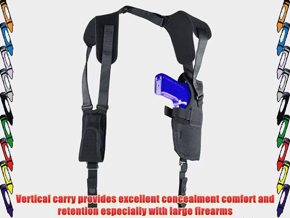 Uncle Mike's Law Enforcement Kodra Nylon Pro-Pak Vertical Shoulder Holster (Size 1 Right Hand)