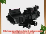 AIM Sports JTCF0432G Arrow Fiber Optic Sight Red Tri-Illumination Scope Black 4x 32mm