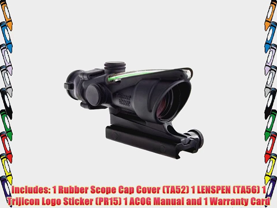 ACOG TA31-CH-G Trijicon 4x32 Scope with Dual Illuminated Green Crosshair .223 Ballistic Reticle