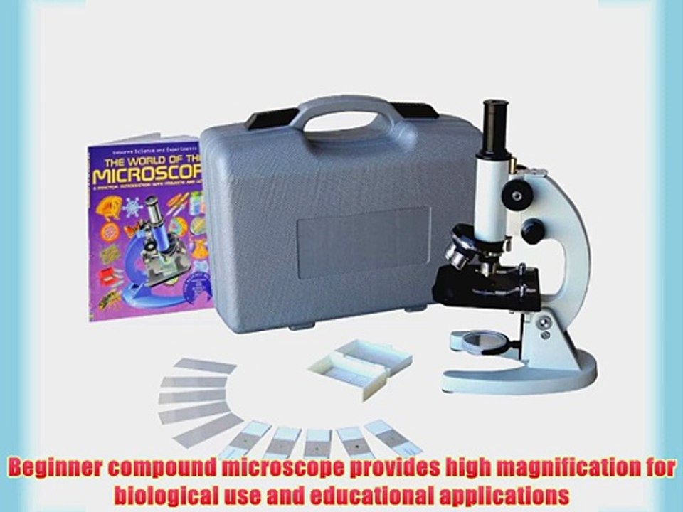 AmScope M60A-BTK Beginner Microscope Kit LED and Mirror Illumination WF10x and WF16x Eyepieces