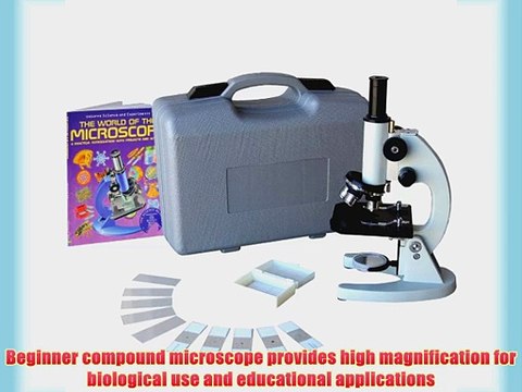 AmScope M60A-BTK Beginner Microscope Kit LED and Mirror Illumination WF10x and WF16x Eyepieces