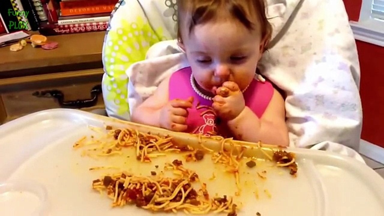 Funny Babies Eating Spaghetti Compilation  [NEW HD]