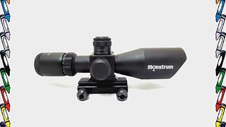 Monstrum Tactical Rifle Scope with Illuminated BDC Reticle Electronic Switch Control and Integrated