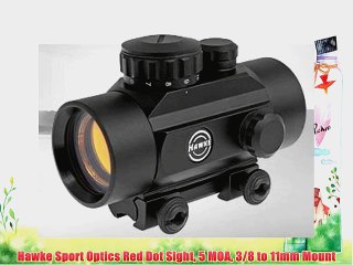 Hawke Sport Optics Red Dot Sight 5 MOA 3/8 to 11mm Mount