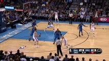 Dirk Nowitzki Block Andre Roberson Reverse Layup - Mavericks vs Thunder - February 19, 2015 - NBA