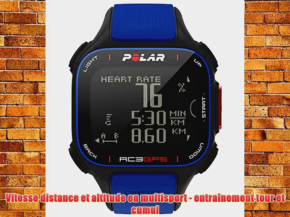 Polar RC3 Cardiofr?quencem?tre/GPS avec ceinture cardiaque Bleu