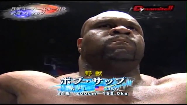 Bob Sapp vs Musashi - fight video (k-1, mma, muay thai fighting, 2013 year)