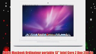 Apple Macbook Ordinateur portable 13 Intel Core 2 Duo 250 Go RAM 2048 Mo MacOS X 10.6 Jusqu'?