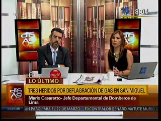 San Miguel: Tres heridos tras deflagración de gas en restaurante