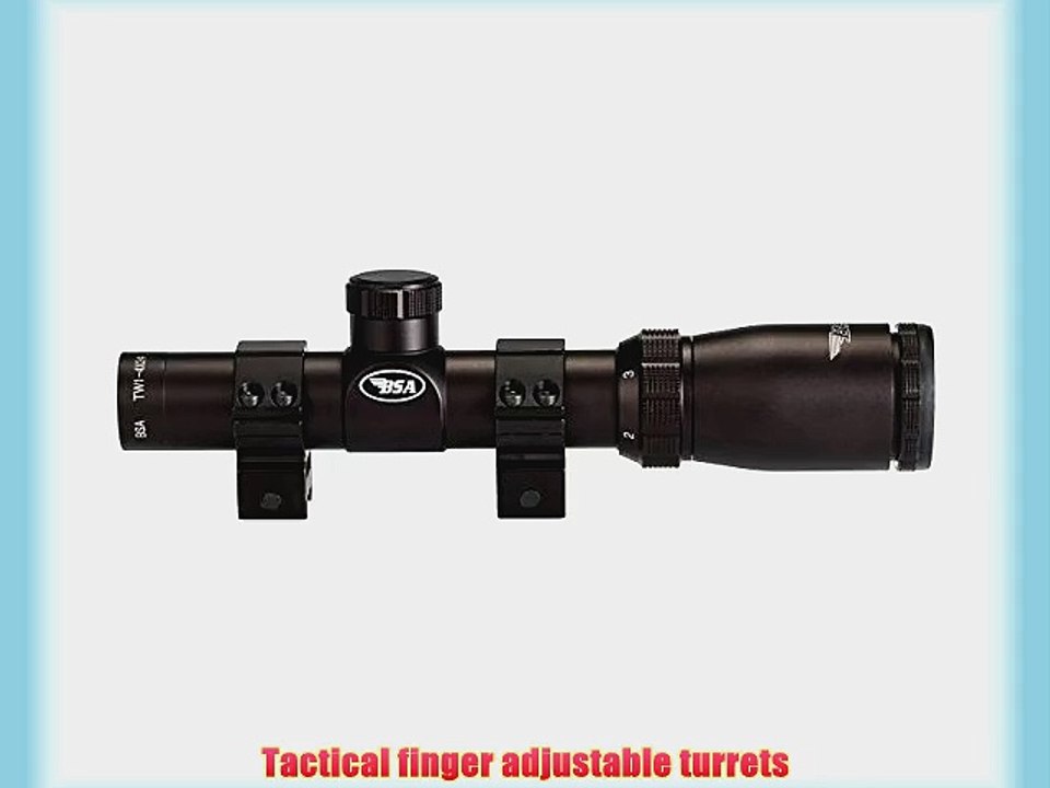 BSA Optics TW1-4X24/30WRCP Tactical Weapon 30mm Scope 1-4x24mm