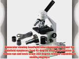 AmScope M500A-P Digital Monocular Compound Microscope WF10x and WF16x Eyepieces 40x-1600x Magnification