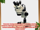 AmScope SM-2TZ-DK Professional Trinocular Stereo Zoom Microscope WH10x Eyepieces 3.5X-90X Magnification