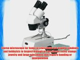 AmScope SE305-PZ Binocular Stereo Microscope WF10x and WF20x Eyepieces 10X/20X/30X/60X Magnification