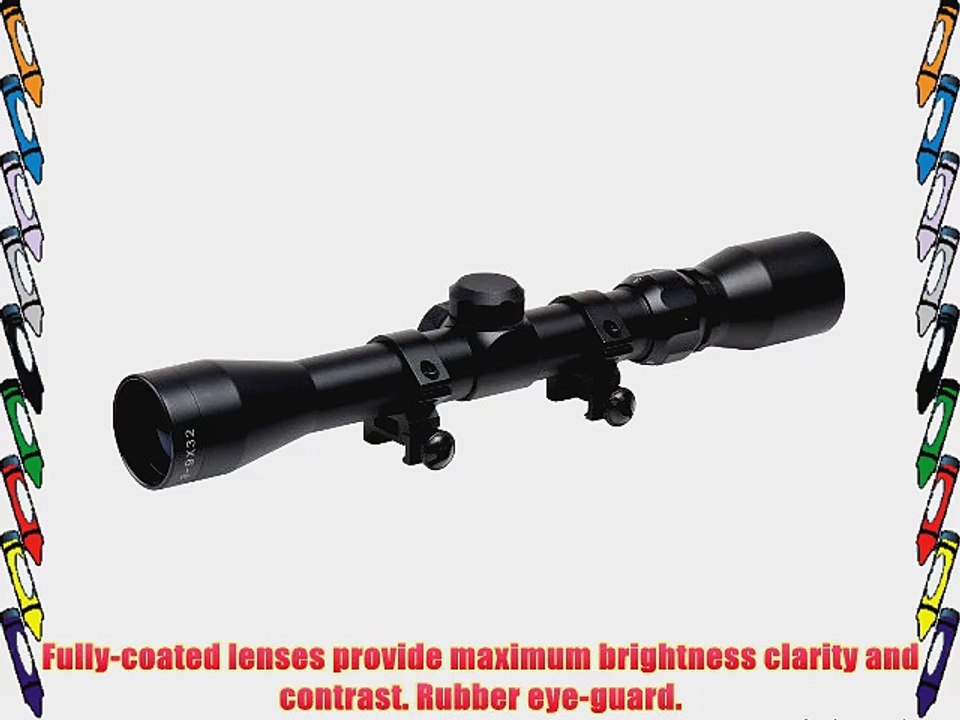 Truglo Trushot Scope 3-9X32 with 3/8-Inch Rings Black