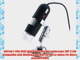 AGPtek? USB 800X Digital Microscope endoscope 2MP 8 LED Compatible with Windows and Mac OS