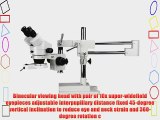 AmScope SM-4BZ-FRL Professional Binocular Stereo Zoom Microscope WH10x Eyepieces 3.5X-90X Magnification