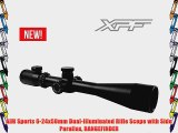 AIM Sports 6-24x50mm Dual-Illuminated Rifle Scope with Side Parallax RANGEFINDER