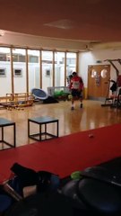 Arsenal’s Nacho Monreal and Santi Cazorla hold keepy-up contest…and there is only one winner