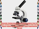 AmScope M150 Compound Monocular Microscope WF10x Eyepiece 40x-400x Magnification LED Illumination
