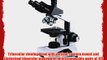 AmScope T490A Compound Trinocular Microscope WF10x and WF16x Eyepieces 40X-1600X Magnification