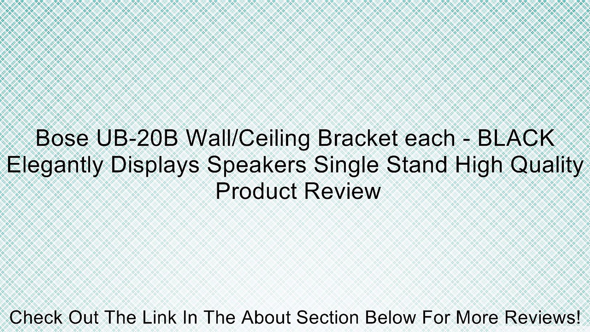 Bose Ub 20b Wall Ceiling Bracket Each Black Elegantly Displays
