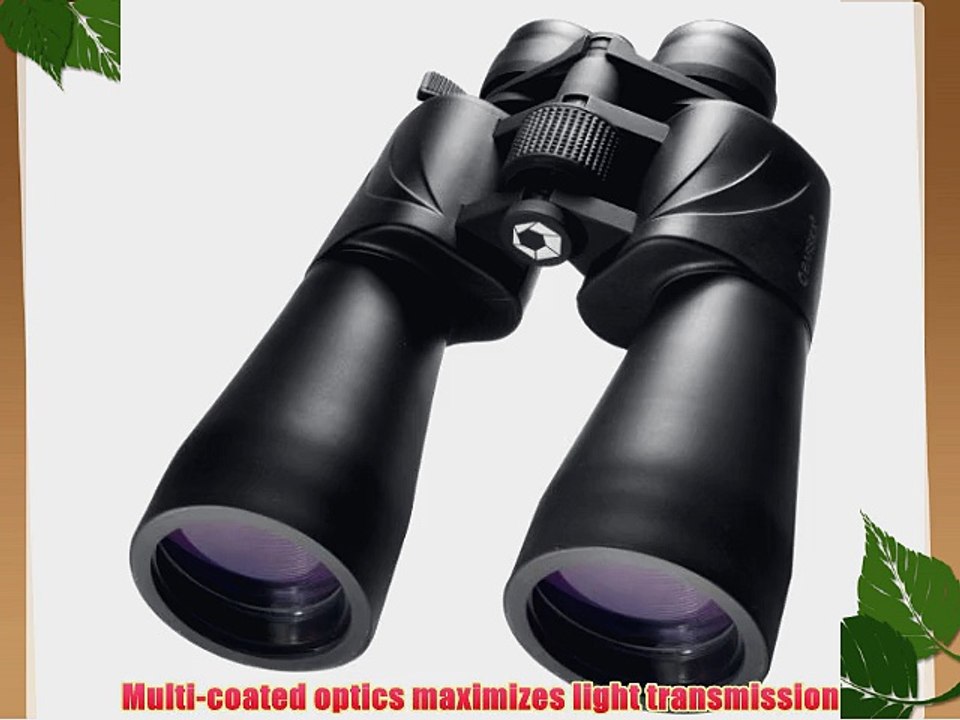 BARSKA Escape Porro 10-30x60 Zoom Binoculars (Green Lens)
