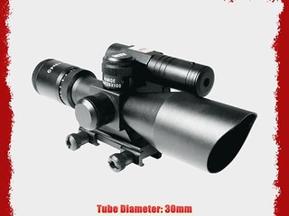 Aim Sports JDG251040G-N Dual Rifle Scope with Green Laser