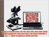 OMAX 40X-2000X Digital Binocular Biological Compound Microscope with Built-in 3.0MP USB Camera