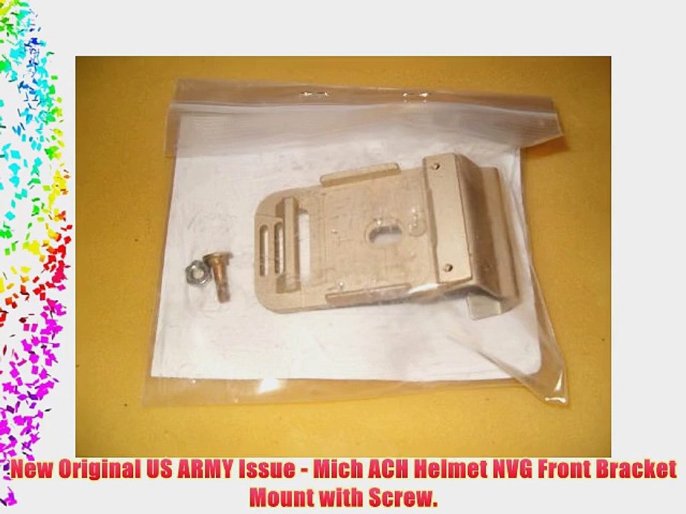 New Original US ARMY Issue - Mich ACH Helmet NVG Front Bracket Mount with Screw.
