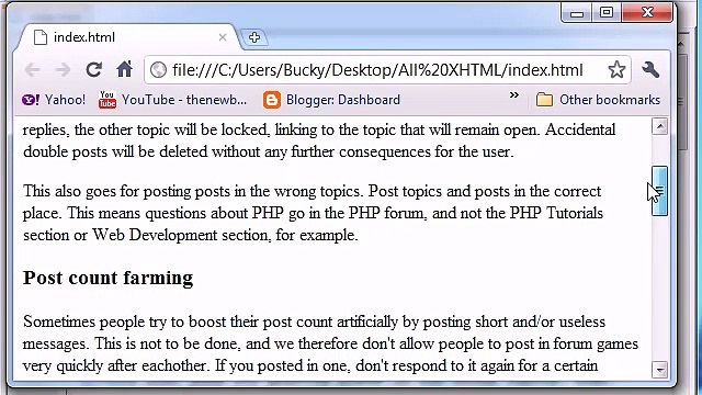 -XHTML and CSS Tutorial - 7 - Creating a Link Within a Web Page - YouTube