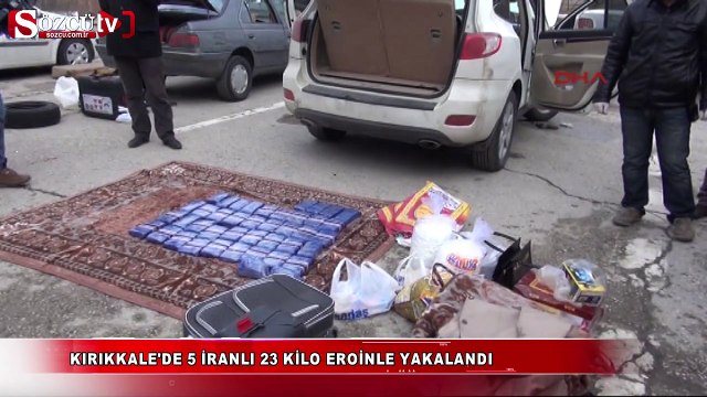 Kırıkkale'de 5 İranlı 23 kilo eroine yakalandı