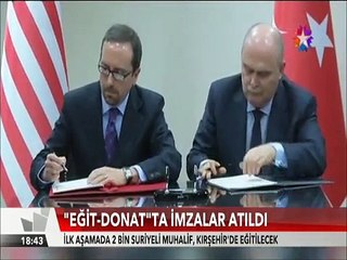 'Eğit-Donat'ta imzalar atıldı Amerika Suriyeli muhalifleri Kırşehir'de eğitecek