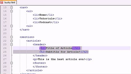 ---HTML5 Tutorial - 4 - Adding the Meat! - YouTube
