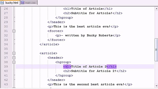 -HTML5 Tutorial - 10 - Starting the Styling - YouTube