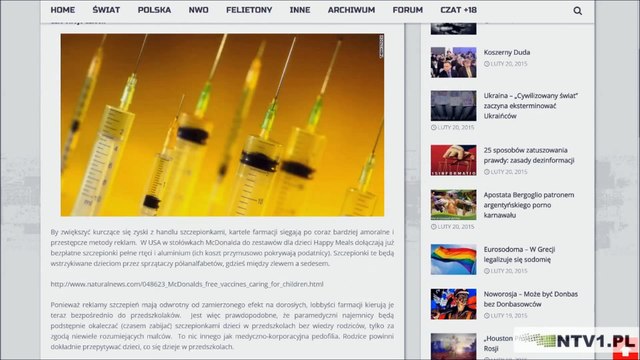 Nie szczepisz dziecka, nie jesz GMO to jesteś klasyfikowany jako psychicznie chory – ALTERNEWS (20.02.2015)