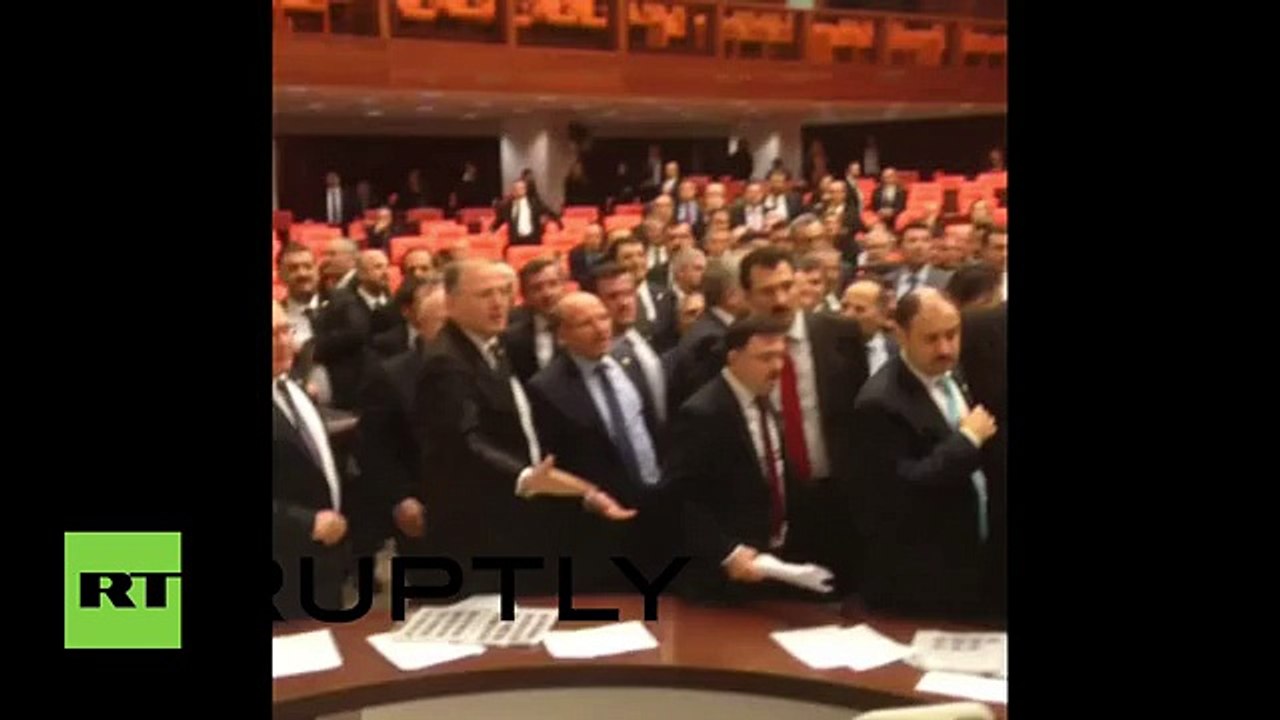 Turkey See ALL HELL BREAK LOOSE in Turkish parliament (Low)