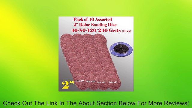 MTP TM 40x Mix 40/80/120/240 Grits 2 Roloc Type R Sanding Abrasive Disc Roll Lock Review