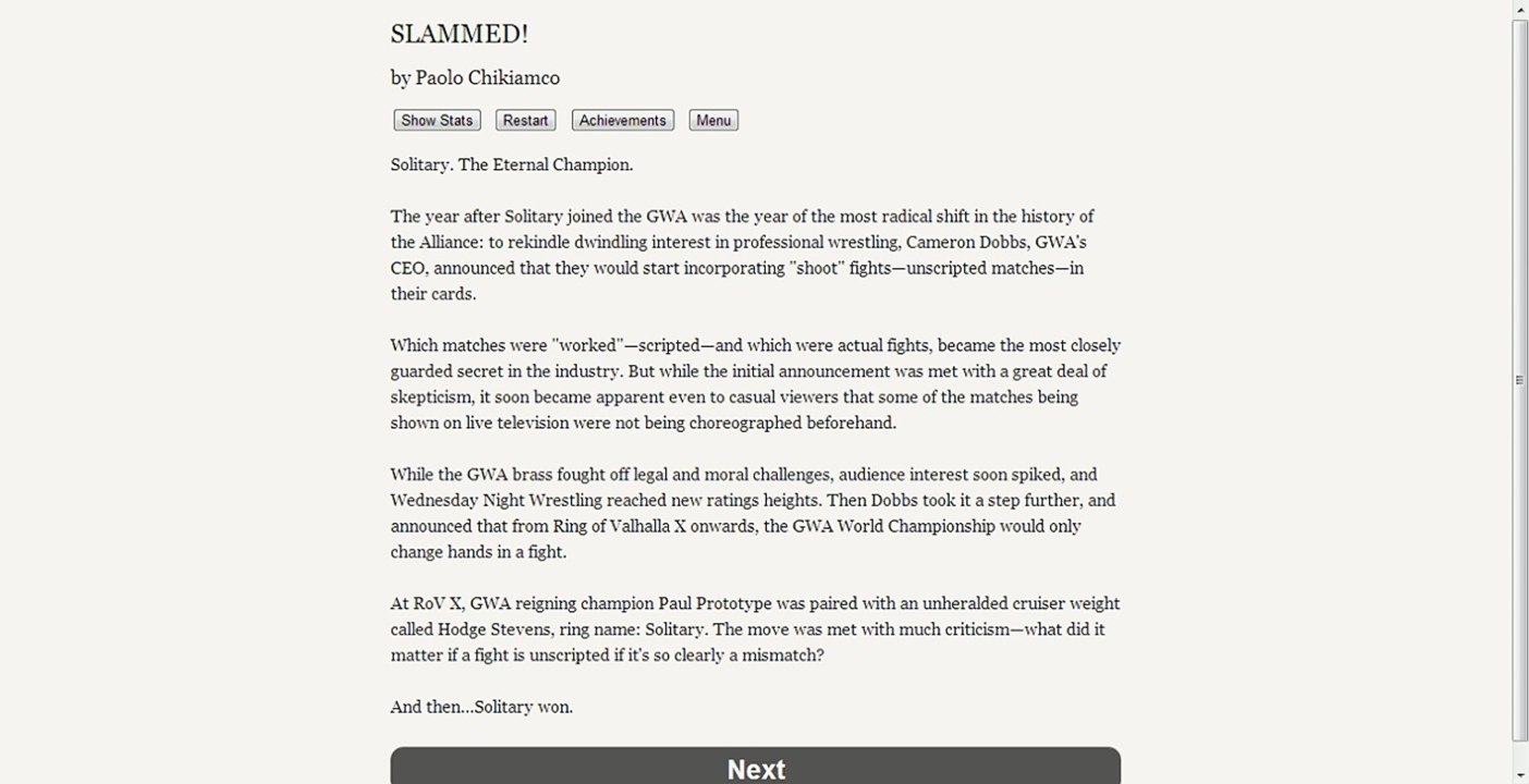 PC - Slammed! - Chapter Two - The Barbershop Window