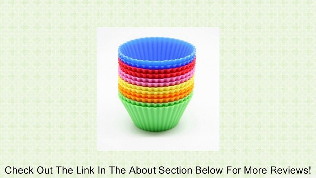 U-beauty 10pcs Round Shaped Silicone Cake Mold Muffin Cups Soap Mold Pudding Jelly Cube Color in Random Review