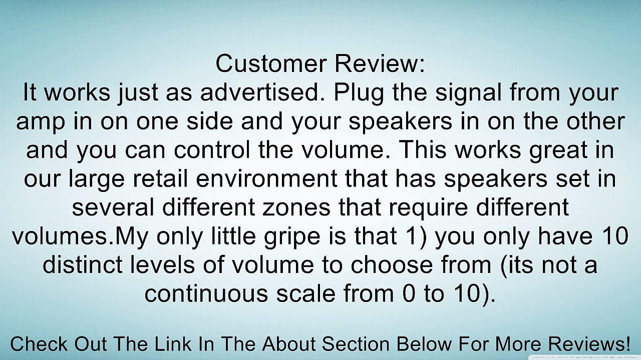 Atlas Sound AT10 10W Auto Transformer Stainless Steel Review