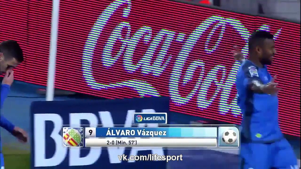 Хетафе - Эспаньол  2-1  Видео обзор матча  Чемпионат Испании 24 тур La Liga highlights 20.02.2015