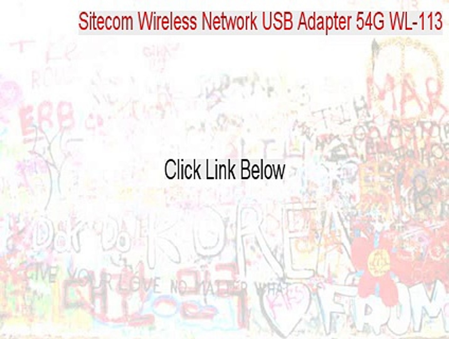 Sitecom Wireless Network USB Adapter 54G WL-113 Full - driver sitecom  wireless network usb adapter 54g wl-113_002 2015 - video Dailymotion