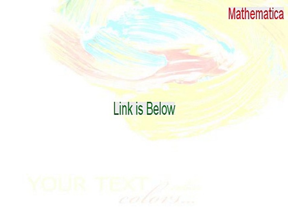 Mathematica Serial (Free Download)