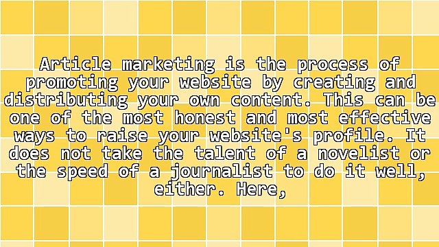 Serious Tips For The Serious Article Marketers Out There