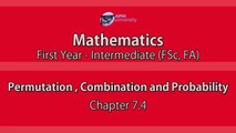 Permutation , Combination and Probability - CH7.4