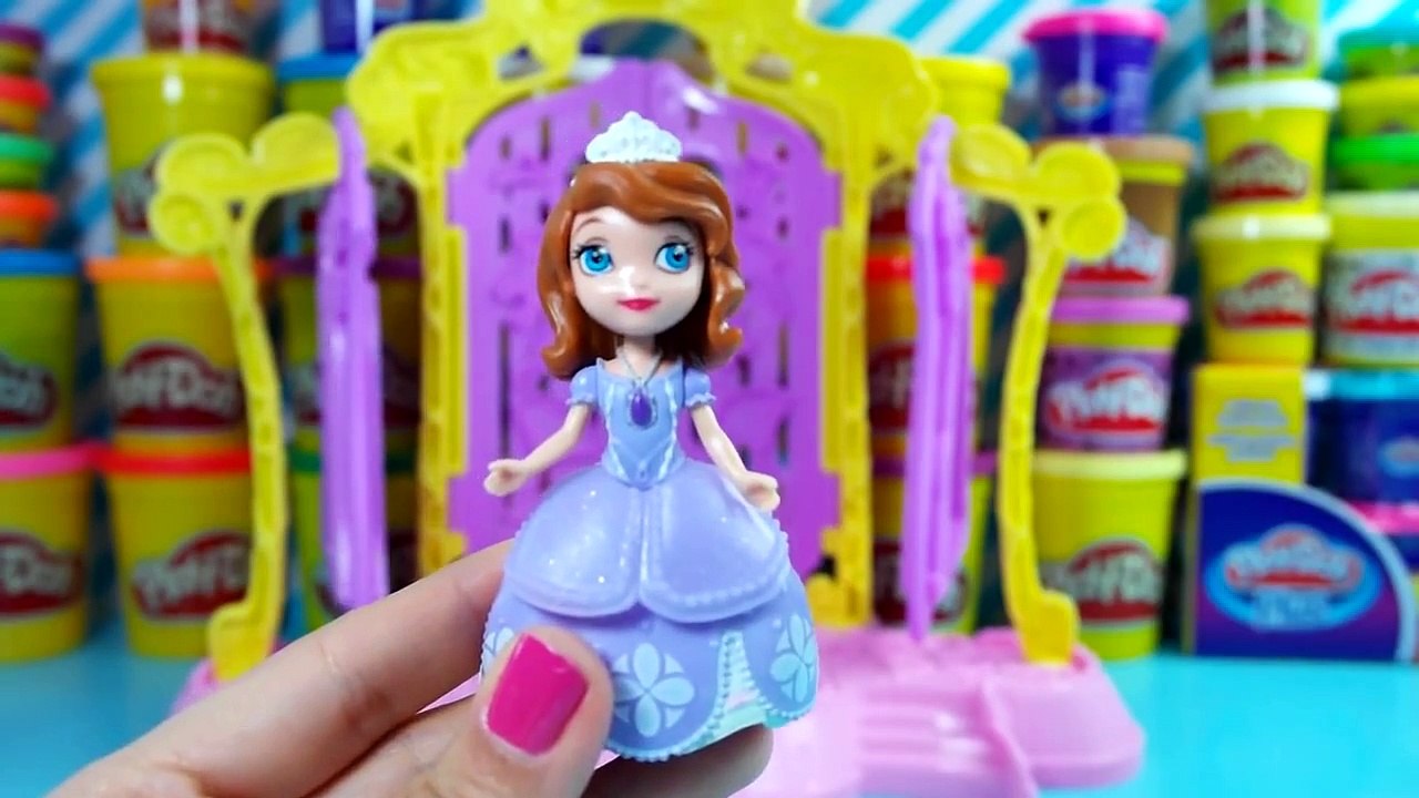 disney play doh princess sofia the first doll play doh dress playdough toy (HD)