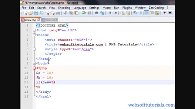 Php tutorials-16- Comparison operators in php in Urdu & Hindi